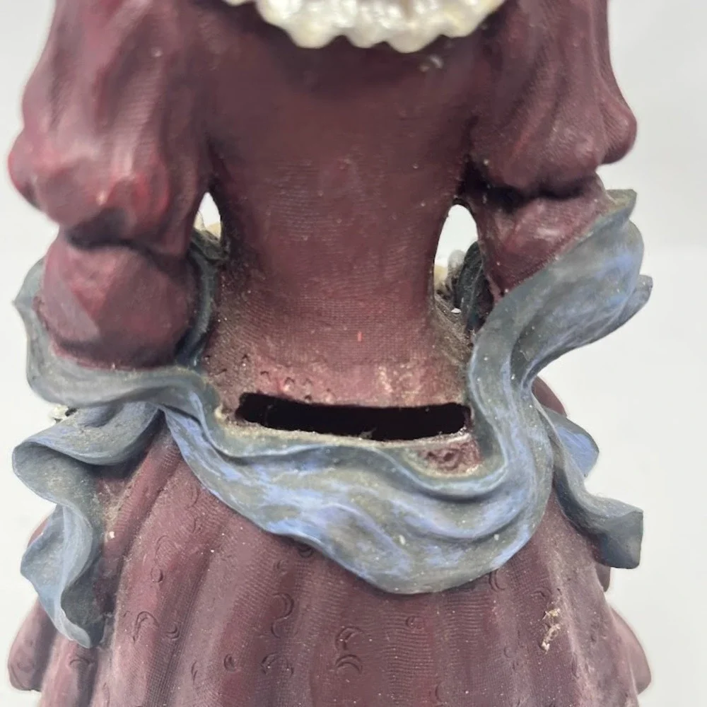 Victorian Lady Gilded Age Coin Bank Figurine Collectible Props Home Decor